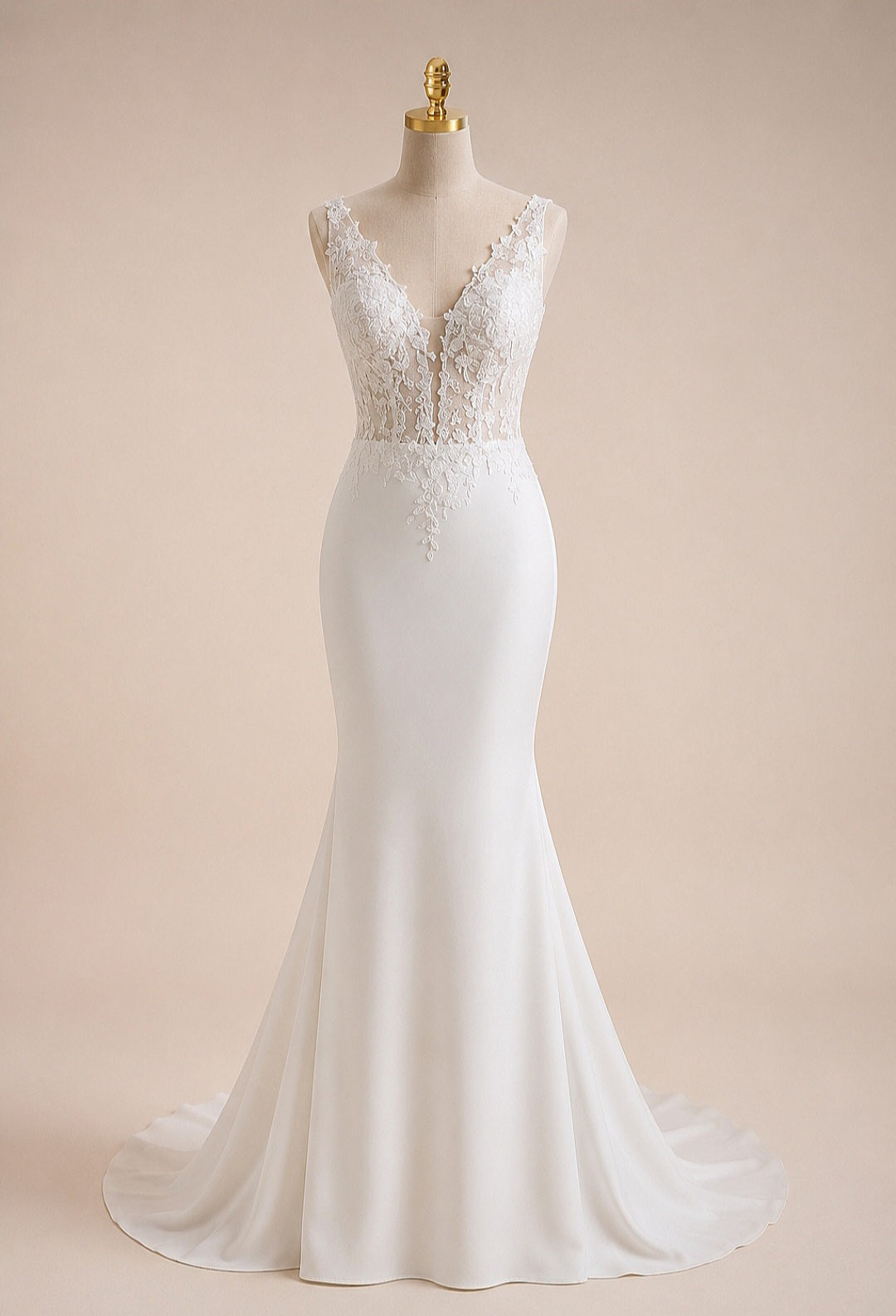 V-Neck Wedding Dress