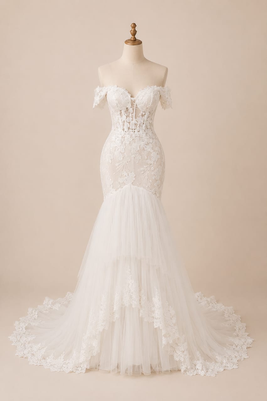 Luxurious Embroidered Wedding Dress