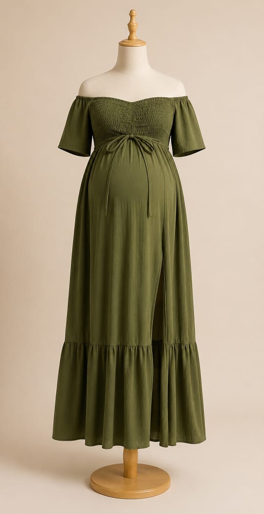 Off Shoulder Maternity Dress