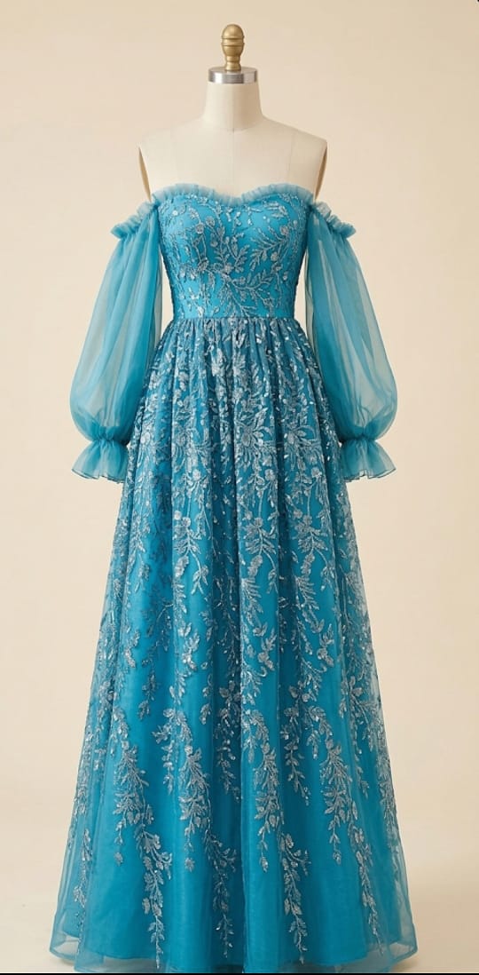 Elegant Teal Dress