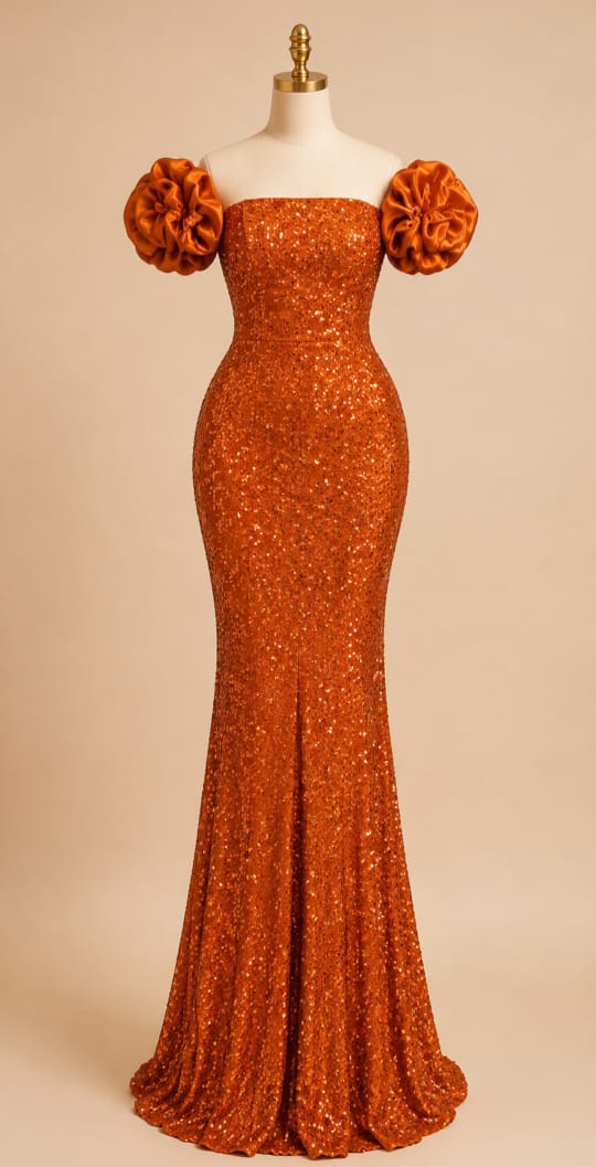 Elegant Sequin Mermaid Dress,