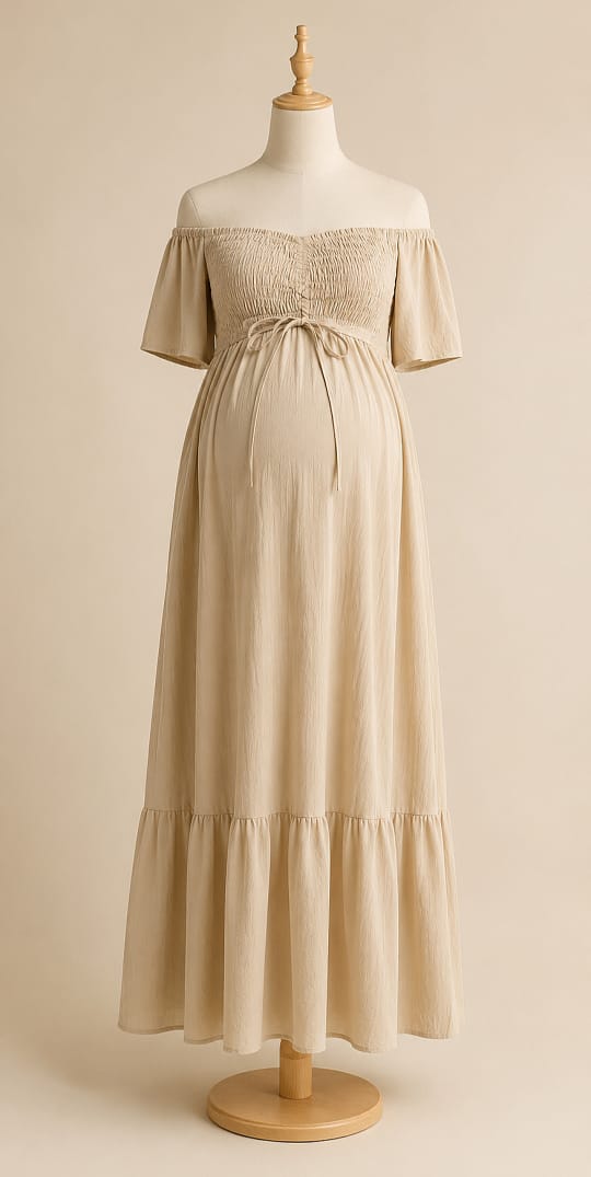 Off Shoulder Maternity Dress