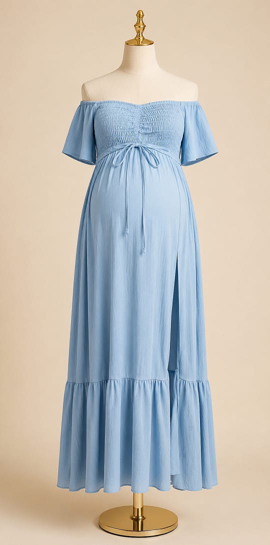Off Shoulder Maternity Dress