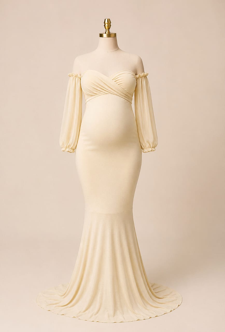 Mesh Puff Dress,